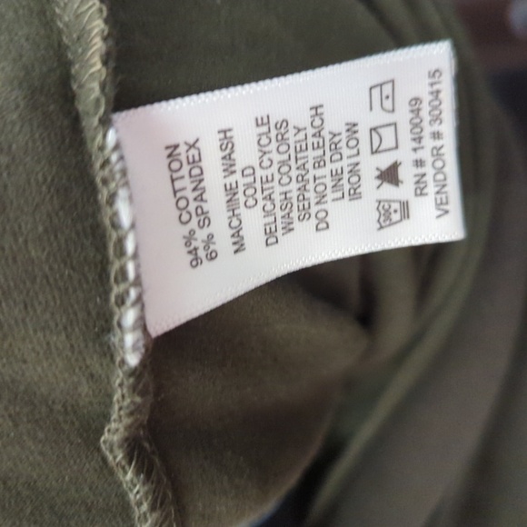 Two piece size L Tall and L Olive green cardigan and tank set, super soft - Picture 9 of 9